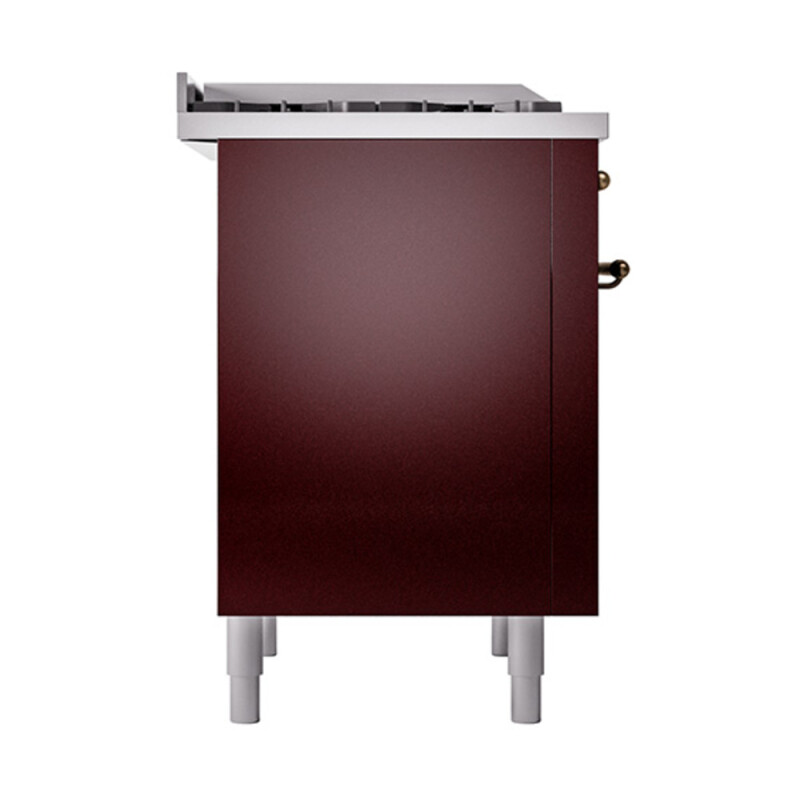 Nostalgie II 36 UP36FQNMPBUB Freestanding Dual Fuel Range with 6 Sealed Burners with Griddle Single Oven with Solid Door with Bronze knobs UP36FQNMPBUBLP
