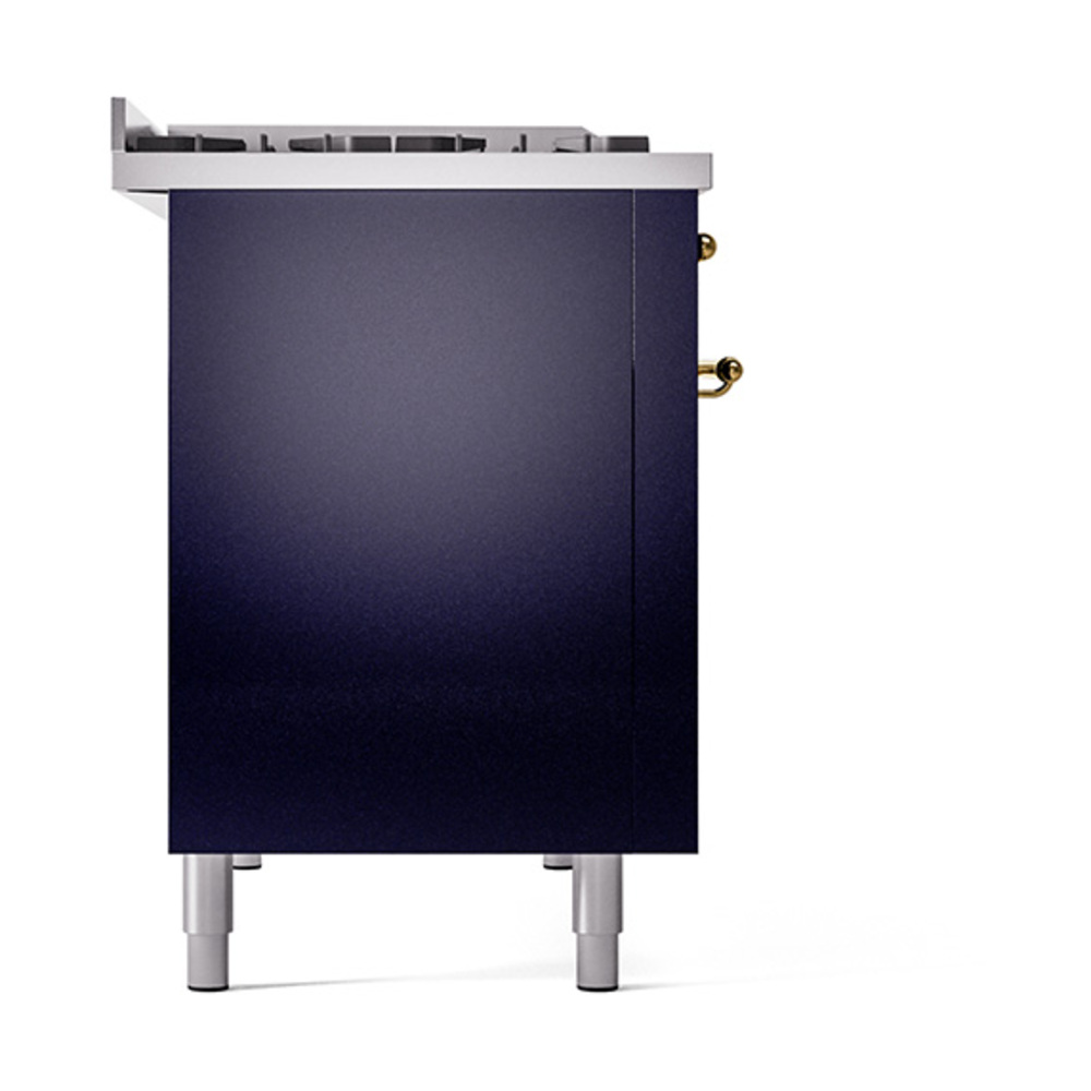 Nostalgie II Series 48 inch Freestanding Dual Fuel Range with Natural Gas, 8 Sealed Burners, Double Ovens, 5.02 cu. ft. Total Oven Capacity, Griddle, Convection Oven, Continuous Grates, Viewi UP48FNMPMBG