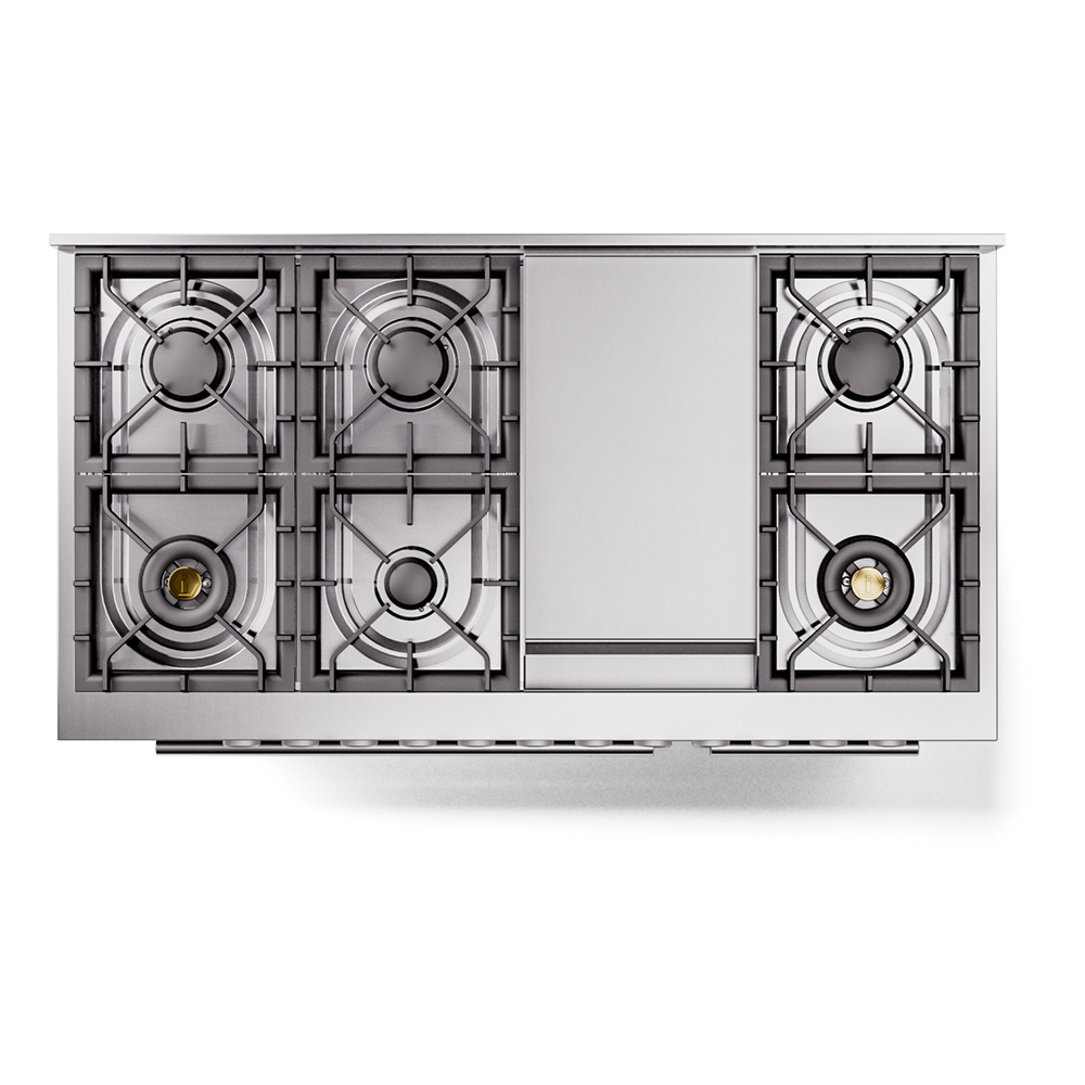 Professional Plus II 48 UP48FWMPMG Freestanding Dual Fuel Range with 8 Sealed Burners with Griddle Double Oven with Triple Glass Door with Stainless Steel knobs UP48FWMPMG