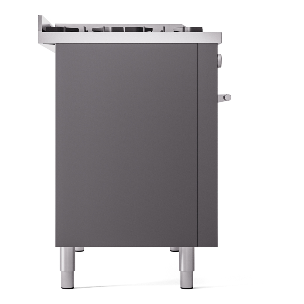 Professional Plus II 48 UP48FWMPMG Freestanding Dual Fuel Range with 8 Sealed Burners with Griddle Double Oven with Triple Glass Door with Stainless Steel knobs UP48FWMPMG
