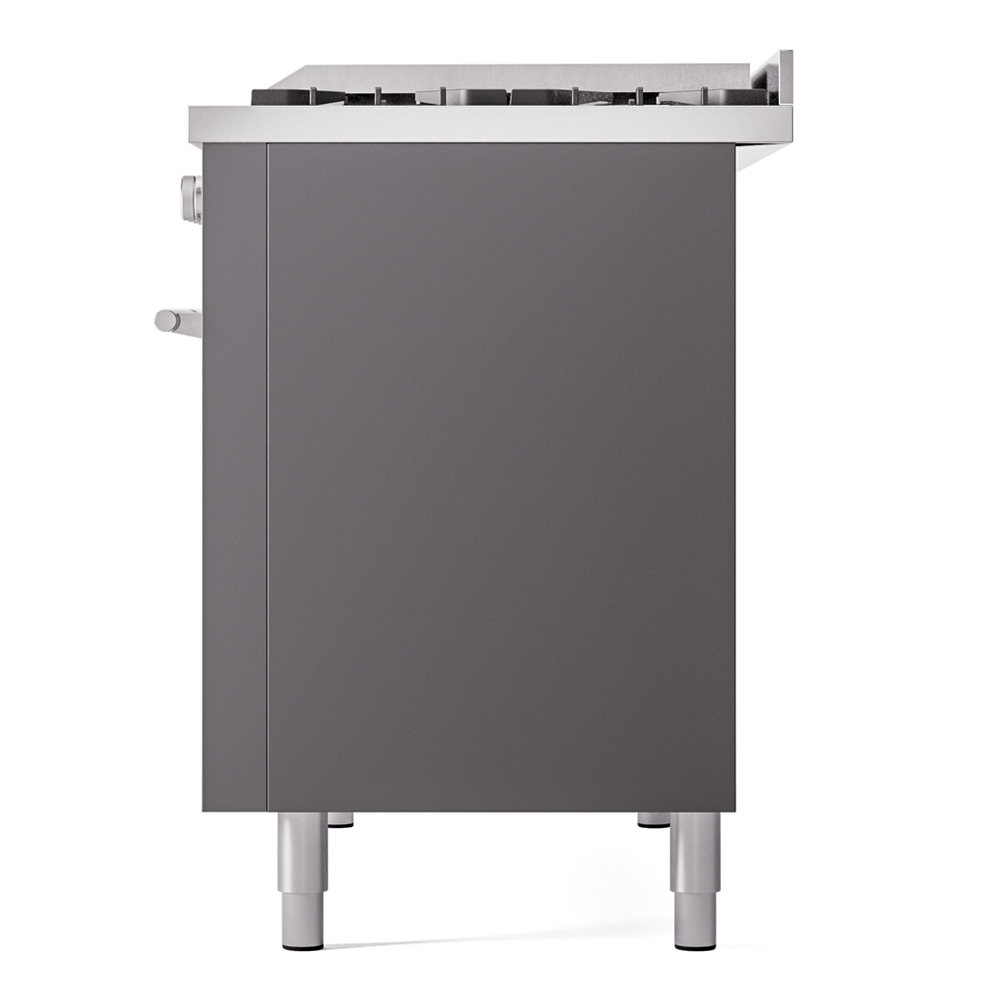 Professional Plus II 48 UP48FWMPMG Freestanding Dual Fuel Range with 8 Sealed Burners with Griddle Double Oven with Triple Glass Door with Stainless Steel knobs UP48FWMPMG