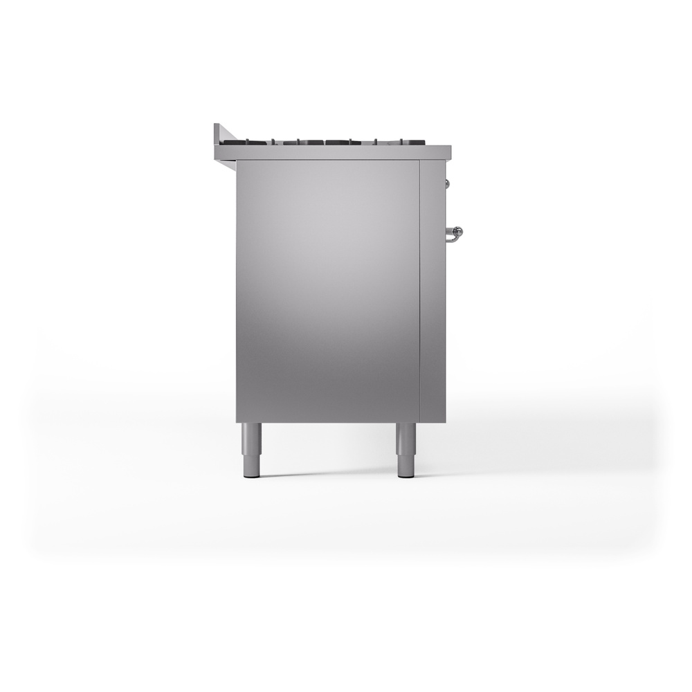 Nostalgie II 60 UP60FNMPSSC Freestanding Dual Fuel Range with 9 Sealed Burners with Griddle Double Oven with Triple Glass Door with Chrome knobs UP60FNMPSSC