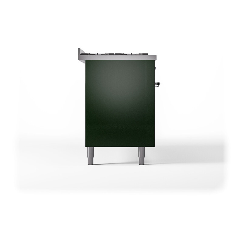 Nostalgie II 60 UP60FQNMPEGC Freestanding Dual Fuel Range with 9 Sealed Burners with Griddle Double Oven with Solid Door with Chrome knobs UP60FQNMPEGCLP