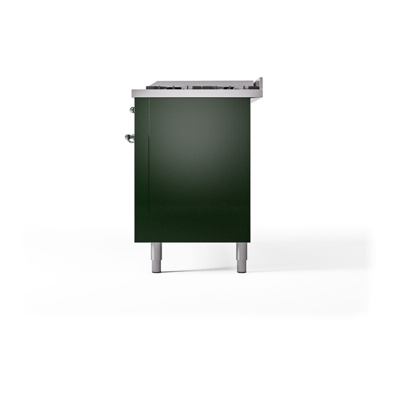 Nostalgie II 60 UP60FQNMPEGC Freestanding Dual Fuel Range with 9 Sealed Burners with Griddle Double Oven with Solid Door with Chrome knobs UP60FQNMPEGCLP