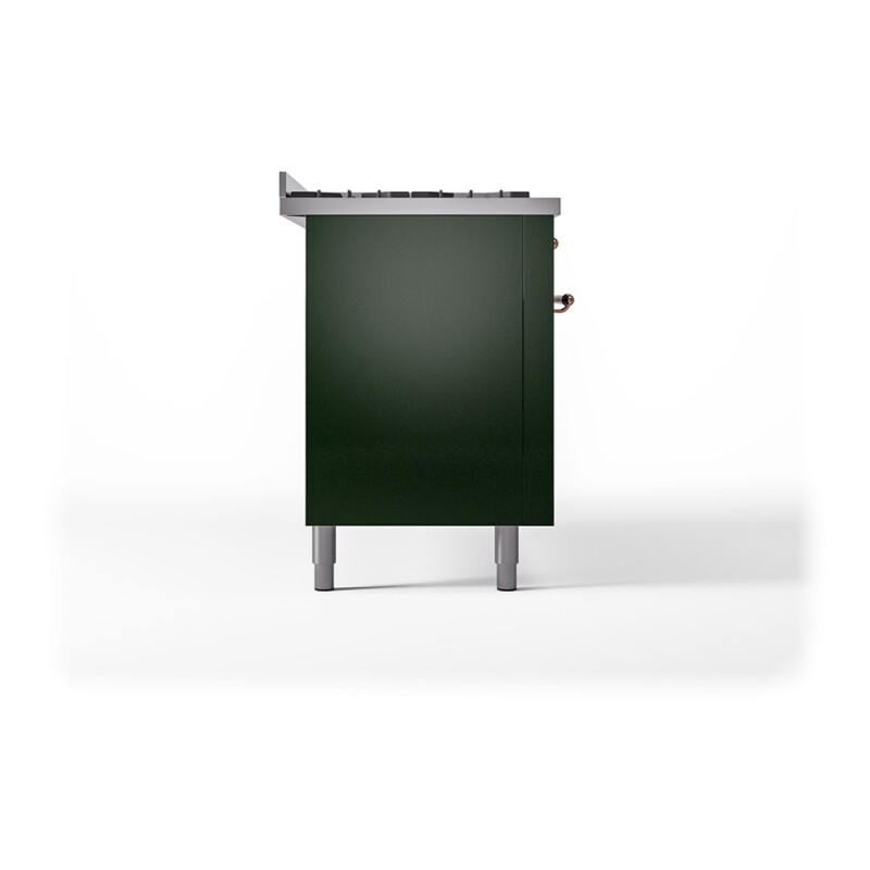 Nostalgie II 60 UP60FQNMPEGP Freestanding Dual Fuel Range with 9 Sealed Burners with Griddle Double Oven with Solid Door with Copper knobs UP60FQNMPEGP