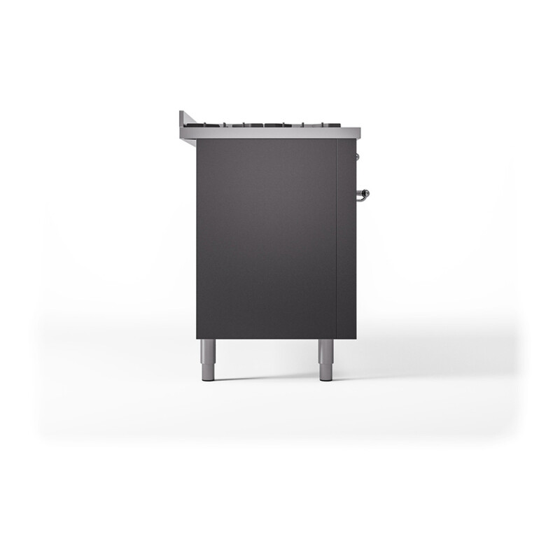 Nostalgie II 60 UP60FQNMPMGC Freestanding Dual Fuel Range with 9 Sealed Burners with Griddle Double Oven with Solid Door with Chrome knobs UP60FQNMPMGC