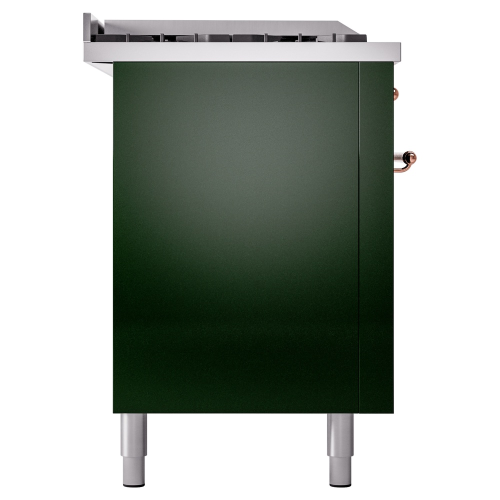 Nostalgie II 60 UP60FSNMPEGP Freestanding Dual Fuel Range with 7 Sealed Burners with Griddle and French Top Double Oven with Triple Glass Door with Copper knobs UP60FSNMPEGPLP