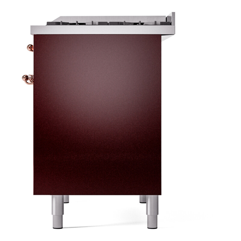 Nostalgie II 40 UPD40FNMPBUP Freestanding Dual Fuel Range with 6 Sealed Burners with Griddle Double Oven with Triple Glass Door with Copper knobs UPD40FNMPBUP