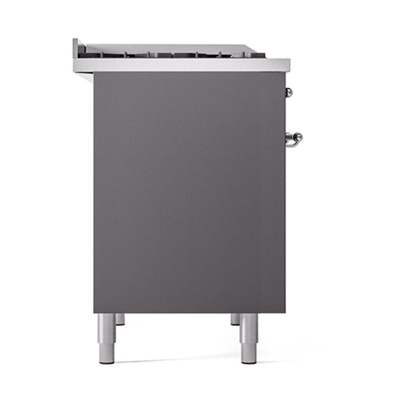 Nostalgie II 40 UPD40FQNMPMGC Freestanding Dual Fuel Range with 6 Sealed Burners with Griddle Double Oven with Solid Door with Chrome knobs UPD40FQNMPMGC