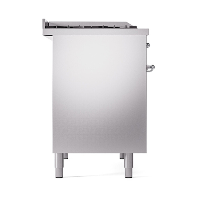 Nostalgie II 40 UPD40FQNMPSSC Freestanding Dual Fuel Range with 6 Sealed Burners with Griddle Double Oven with Solid Door with Chrome knobs UPD40FQNMPSSC