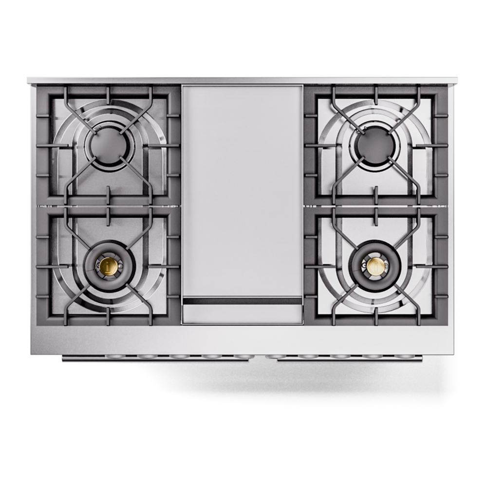 Professional Plus II Series 40 inch Freestanding Dual Fuel Range with Natural Gas, 6 Sealed Burners, Double Ovens, 4.3 cu. ft. Total Oven Capacity, Griddle, Convection Oven, Continuous Grates UPD40FWMPSS