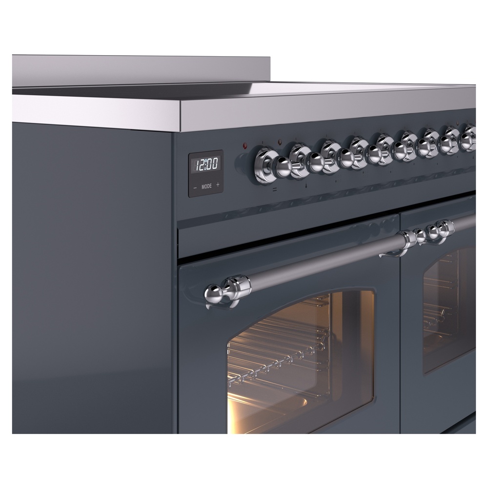 Nostalgie II 40 UPDI406NMPBGC Freestanding Electric Range Range with Induction Double Oven with Triple Glass Door with Chrome knobs UPDI406NMPBGC