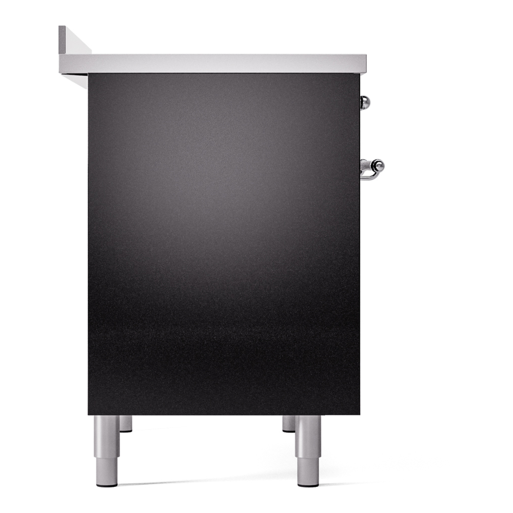 Nostalgie II 40 UPDI406NMPBKC Freestanding Electric Range Range with Induction Double Oven with Triple Glass Door with Chrome knobs UPDI406NMPBKC