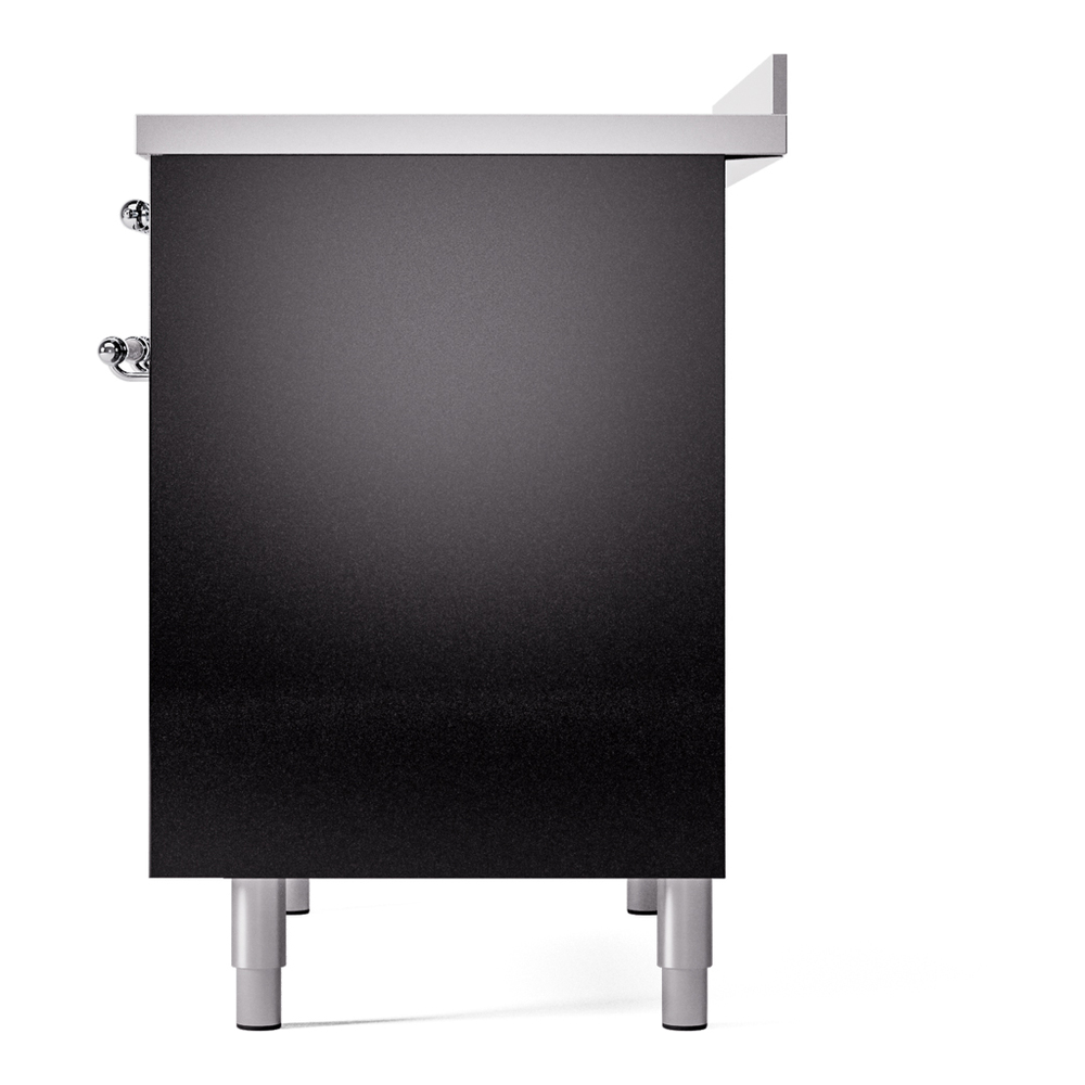 Nostalgie II 40 UPDI406NMPBKC Freestanding Electric Range Range with Induction Double Oven with Triple Glass Door with Chrome knobs UPDI406NMPBKC