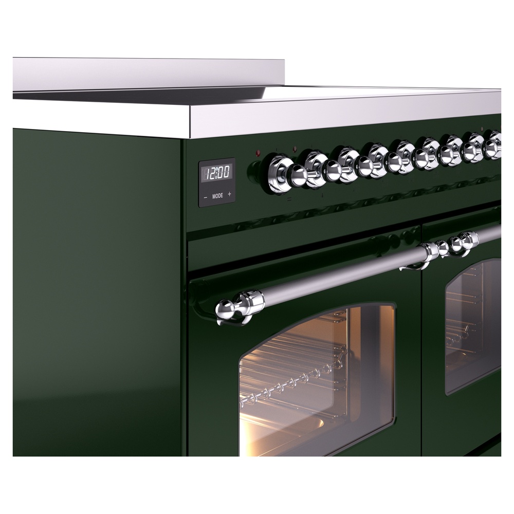 Nostalgie II 40 UPDI406NMPEGC Freestanding Electric Range Range with Induction Double Oven with Triple Glass Door with Chrome knobs UPDI406NMPEGC