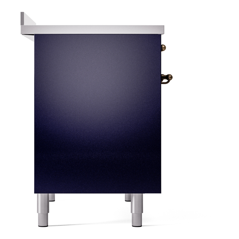 Nostalgie II 40 UPDI406NMPMBB Freestanding Electric Range Range with Induction Double Oven with Triple Glass Door with Bronze knobs UPDI406NMPMBB