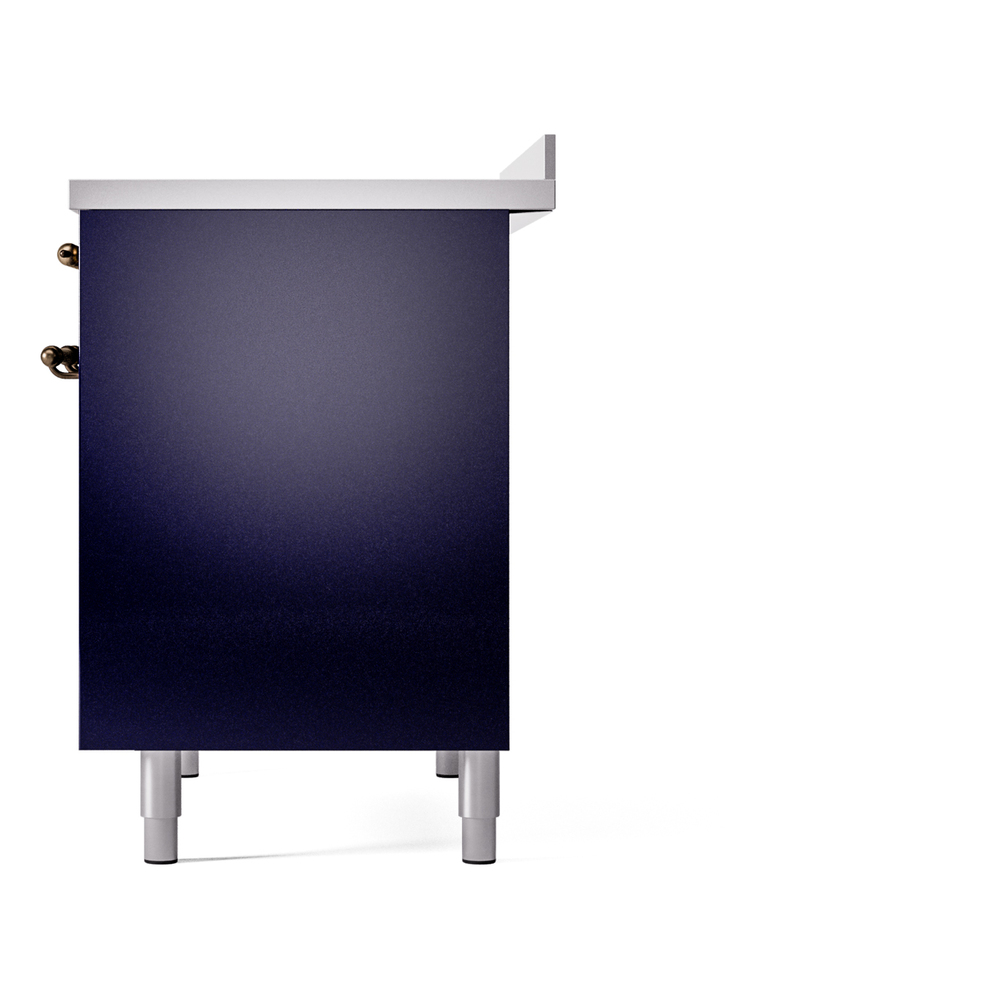 Nostalgie II 40 UPDI406NMPMBB Freestanding Electric Range Range with Induction Double Oven with Triple Glass Door with Bronze knobs UPDI406NMPMBB