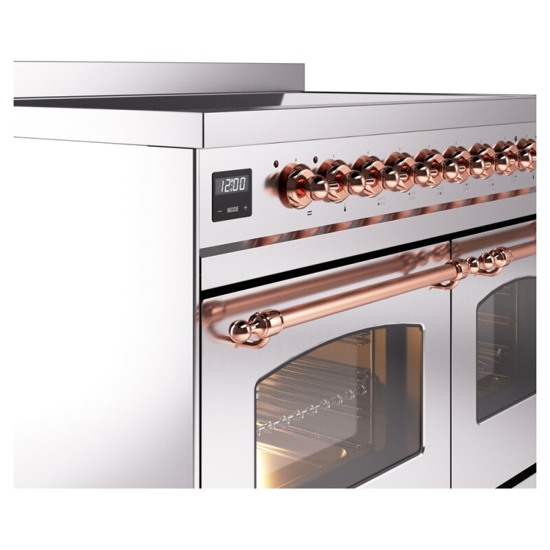 Nostalgie II 40 UPDI406NMPSSP Freestanding Electric Range Range with Induction Double Oven with Triple Glass Door with Copper knobs UPDI406NMPSSP