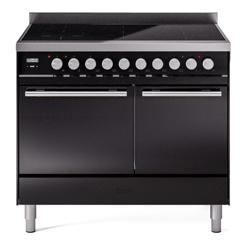 Professional Plus II 40 UPDI406QMPBK Freestanding Electric Range Range with Induction Double Oven with Solid Door with Stainless Steel knobs UPDI406QMPBK