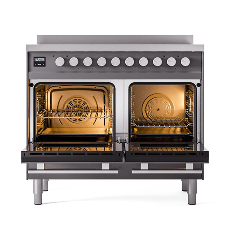 Professional Plus II 40 UPDI406QMPMG Freestanding Electric Range Range with Induction Double Oven with Solid Door with Stainless Steel knobs UPDI406QMPMG