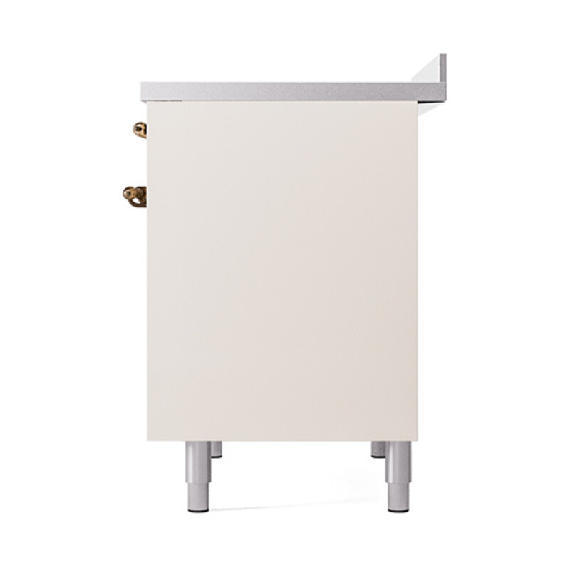 Nostalgie II 40 UPDI406QNMPAWB Freestanding Electric Range Range with Induction Double Oven with Solid Door with Bronze knobs UPDI406QNMPAWB