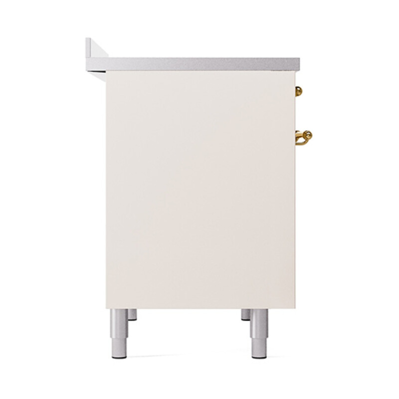 Nostalgie II 40 UPDI406QNMPAWG Freestanding Electric Range Range with Induction Double Oven with Solid Door with Brass knobs UPDI406QNMPAWG