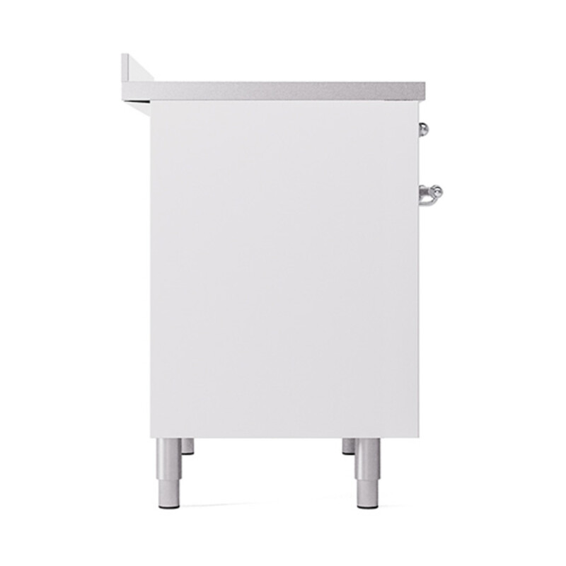 Nostalgie II 40 UPDI406QNMPWHC Freestanding Electric Range Range with Induction Double Oven with Solid Door with Chrome knobs UPDI406QNMPWHC