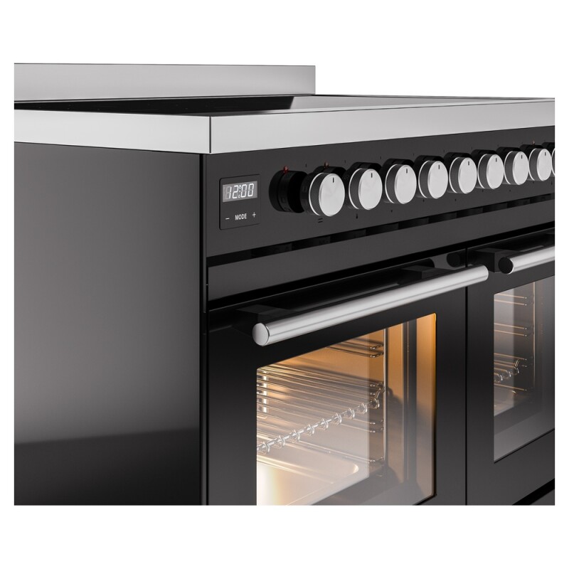 Professional Plus II 40 UPDI406WMPBK Freestanding Electric Range Range with Induction Double Oven with Triple Glass Door with Stainless Steel knobs UPDI406WMPBK