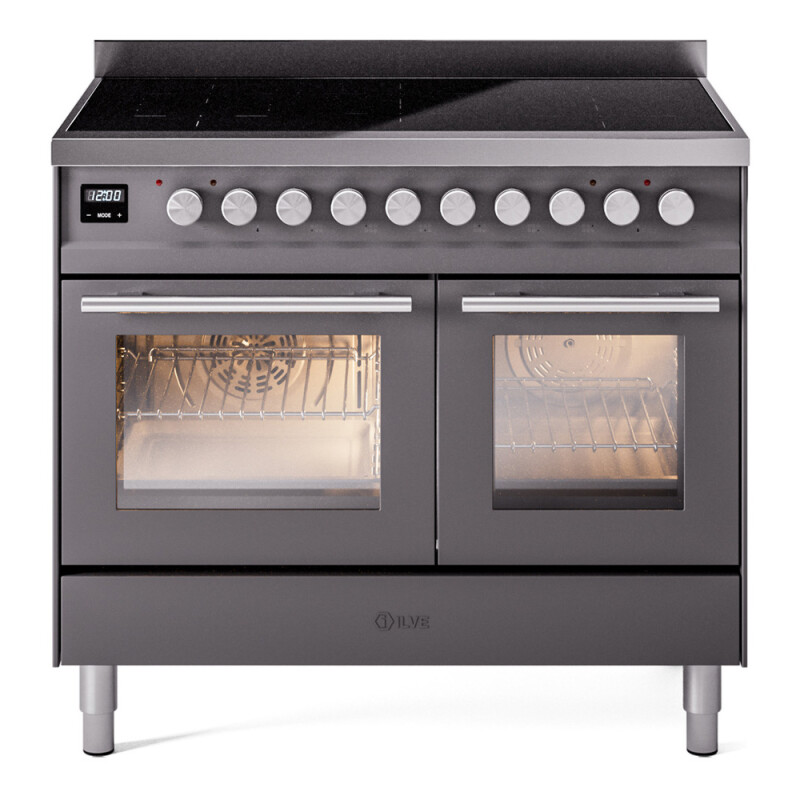 Professional Plus II 40 UPDI406WMPMG Freestanding Electric Range Range with Induction Double Oven with Triple Glass Door with Stainless Steel knobs UPDI406WMPMG