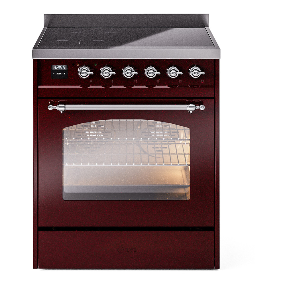 Nostalgie II 30 UPI304NMPBUC Freestanding Electric Range Range with Induction Single Oven with Triple Glass Door with Chrome knobs UPI304NMPBUC
