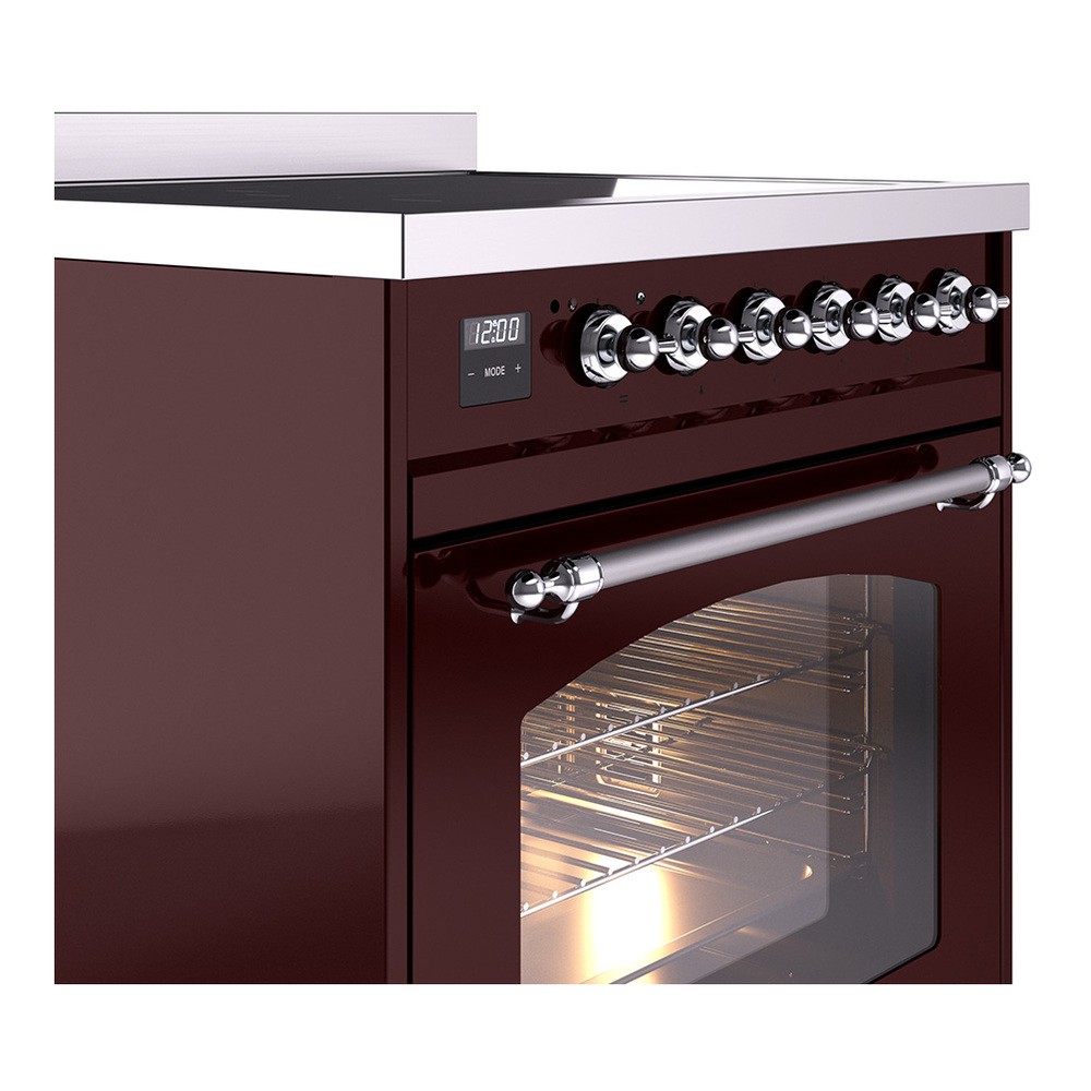 Nostalgie II 30 UPI304NMPBUC Freestanding Electric Range Range with Induction Single Oven with Triple Glass Door with Chrome knobs UPI304NMPBUC