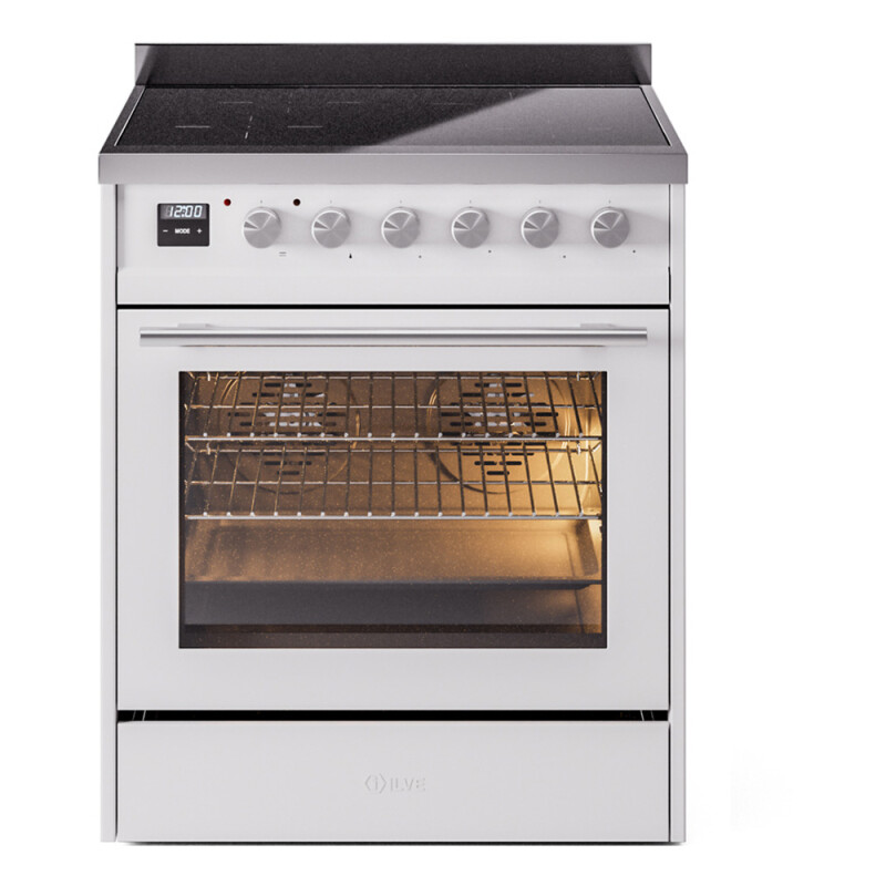Professional Plus II 30 UPI304WMPWH Freestanding Electric Range Range with Induction Single Oven with Triple Glass Door with Stainless Steel knobs UPI304WMPWH