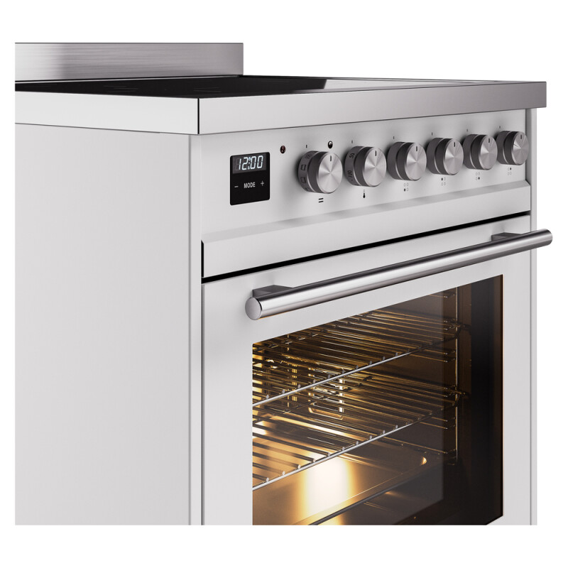 Professional Plus II 30 UPI304WMPWH Freestanding Electric Range Range with Induction Single Oven with Triple Glass Door with Stainless Steel knobs UPI304WMPWH