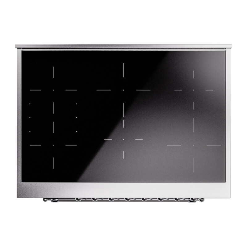 Nostalgie II 36 UPI366NMPBKC Freestanding Electric Range Range with Induction Single Oven with Triple Glass Door with Chrome knobs UPI366NMPBKC