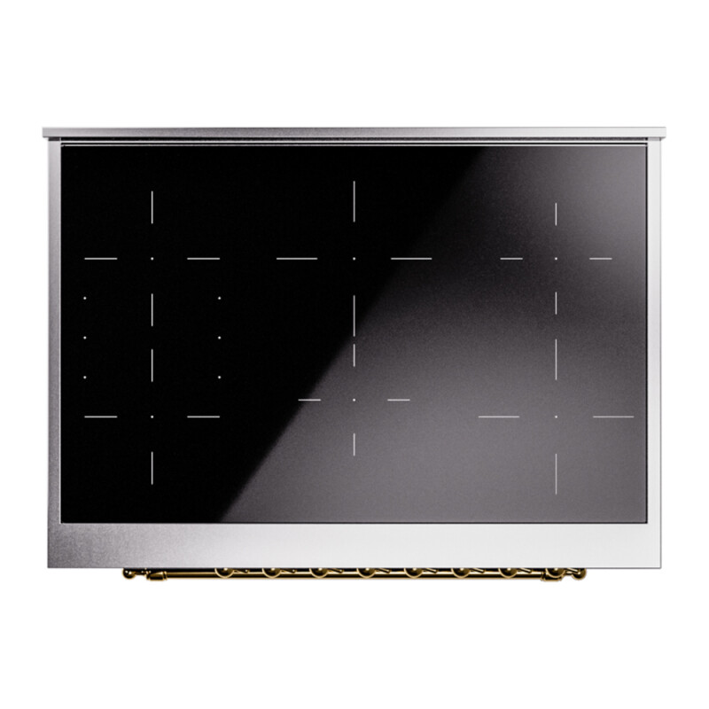 Nostalgie II 36 UPI366NMPBUG Freestanding Electric Range Range with Induction Single Oven with Triple Glass Door with Brass knobs UPI366NMPBUG