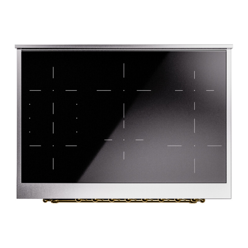 Nostalgie II 36 UPI366NMPEGG Freestanding Electric Range Range with Induction Single Oven with Triple Glass Door with Brass knobs UPI366NMPEGG