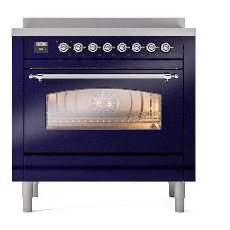 Nostalgie II 36 UPI366NMPMBC Freestanding Electric Range Range with Induction Single Oven with Triple Glass Door with Chrome knobs UPI366NMPMBC