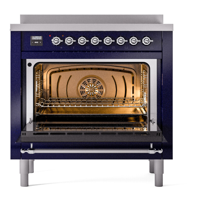 Nostalgie II 36 UPI366NMPMBC Freestanding Electric Range Range with Induction Single Oven with Triple Glass Door with Chrome knobs UPI366NMPMBC