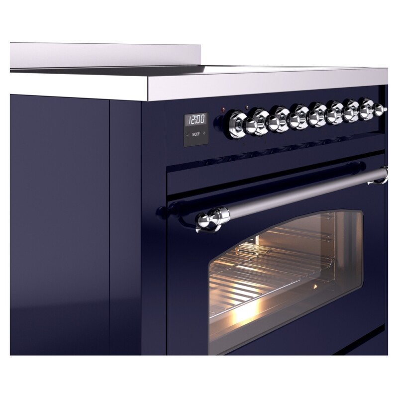 Nostalgie II 36 UPI366NMPMBC Freestanding Electric Range Range with Induction Single Oven with Triple Glass Door with Chrome knobs UPI366NMPMBC