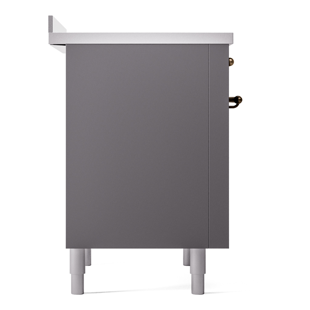 Nostalgie II Series 36 inch Freestanding Electric Induction Range with 6 Elements, Smoothtop Cooktop, 3.5 cu. ft. Total Oven Capacity, Convection Oven, Storage Drawer, with Bronze Trim UPI366NMPMGB