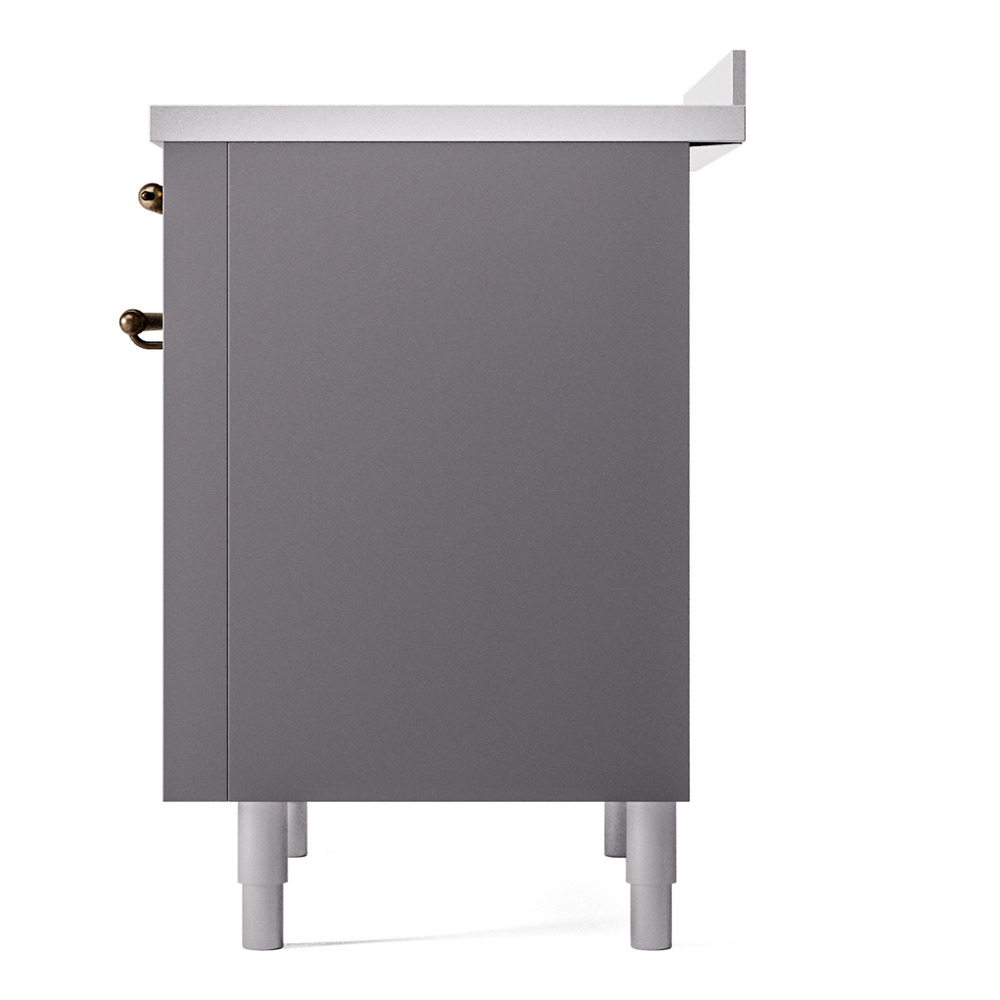 Nostalgie II Series 36 inch Freestanding Electric Induction Range with 6 Elements, Smoothtop Cooktop, 3.5 cu. ft. Total Oven Capacity, Convection Oven, Storage Drawer, with Bronze Trim UPI366NMPMGB