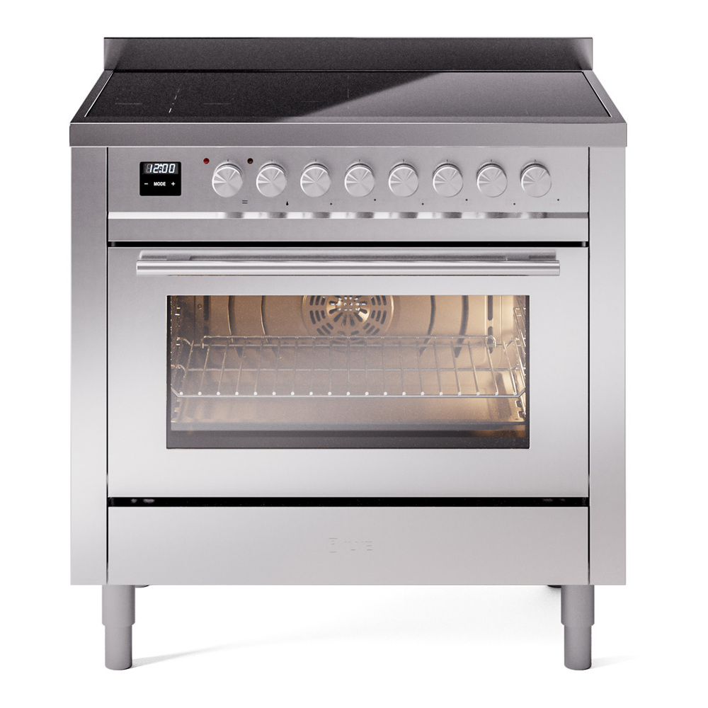 Professional Plus II 36 UPI366WMPSS Freestanding Electric Range Range with Induction Single Oven with Triple Glass Door UPI366WMPSS