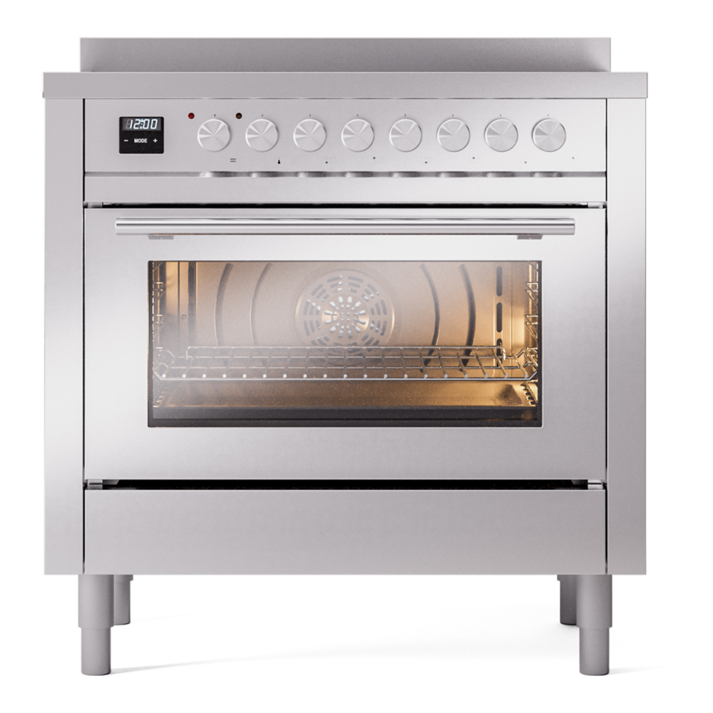 Professional Plus II 36 UPI366WMPSS Freestanding Electric Range Range with Induction Single Oven with Triple Glass Door UPI366WMPSS