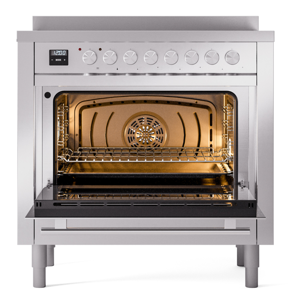 Professional Plus II 36 UPI366WMPSS Freestanding Electric Range Range with Induction Single Oven with Triple Glass Door UPI366WMPSS