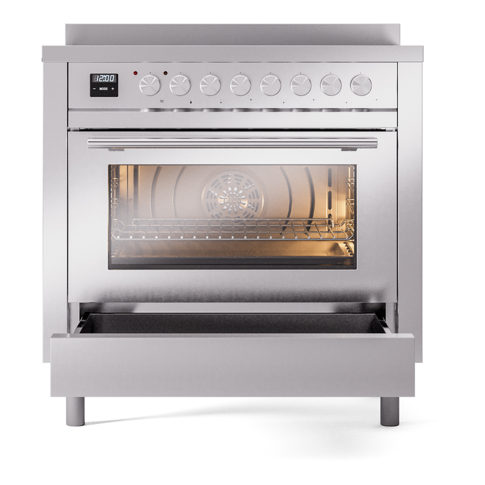 Professional Plus II 36 UPI366WMPSS Freestanding Electric Range Range with Induction Single Oven with Triple Glass Door UPI366WMPSS