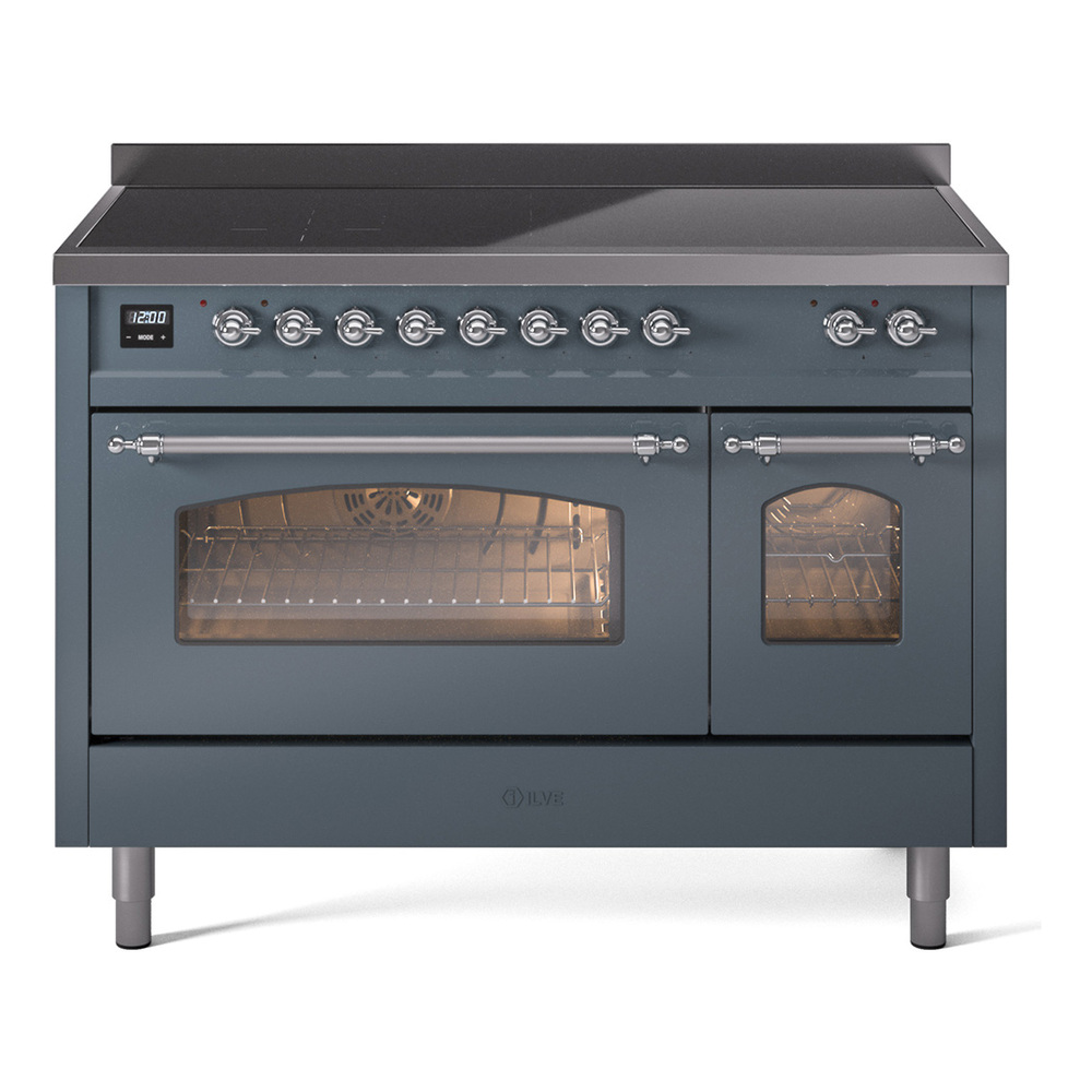 Nostalgie II 48 UPI486NMPBGC Freestanding Electric Range Range with Induction Double Oven with Triple Glass Door with Chrome knobs UPI486NMPBGC