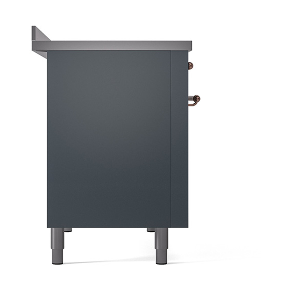 Nostalgie II 48 UPI486NMPBGP Freestanding Electric Range Range with Induction Double Oven with Triple Glass Door with Copper knobs UPI486NMPBGP