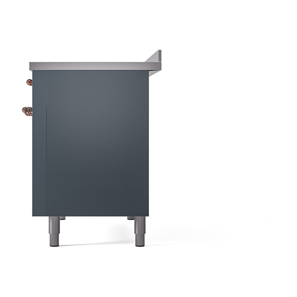 Nostalgie II 48 UPI486NMPBGP Freestanding Electric Range Range with Induction Double Oven with Triple Glass Door with Copper knobs UPI486NMPBGP