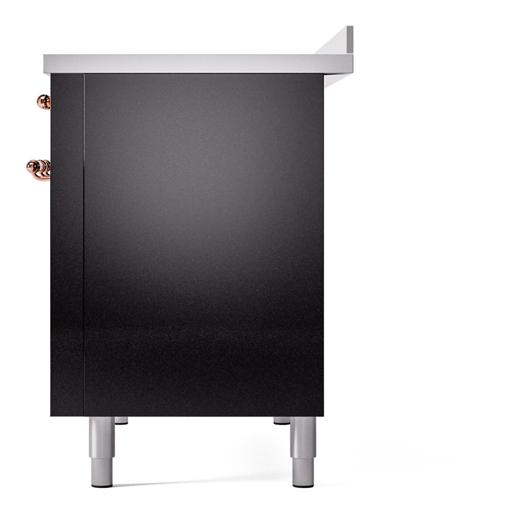 Nostalgie II 48 UPI486NMPBKP Freestanding Electric Range Range with Induction Double Oven with Triple Glass Door with Copper knobs UPI486NMPBKP