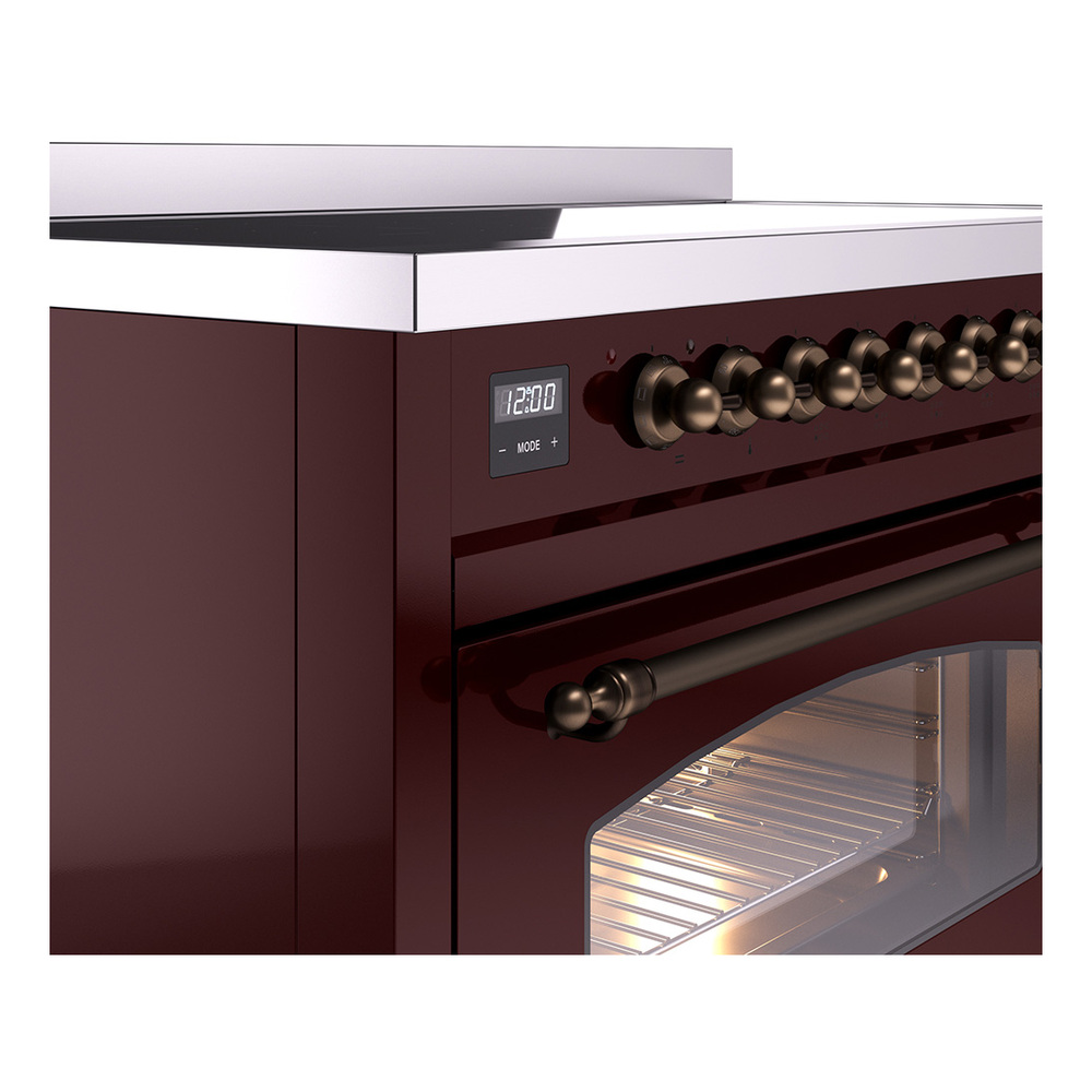 Nostalgie II 48 UPI486NMPBUB Freestanding Electric Range Range with Induction Double Oven with Triple Glass Door with Bronze knobs UPI486NMPBUB